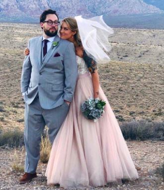 Jennifer Tanko and J.D. Harmeyer on their wedding day.